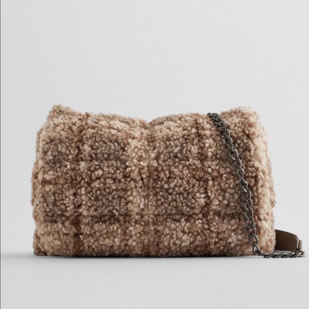 Zara faux fur bag